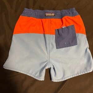 Patagonia Kids' Blue and Orange Shorts